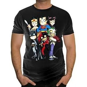 DC Universe Grim Stares Black T-Shirt Sz XL Halloween